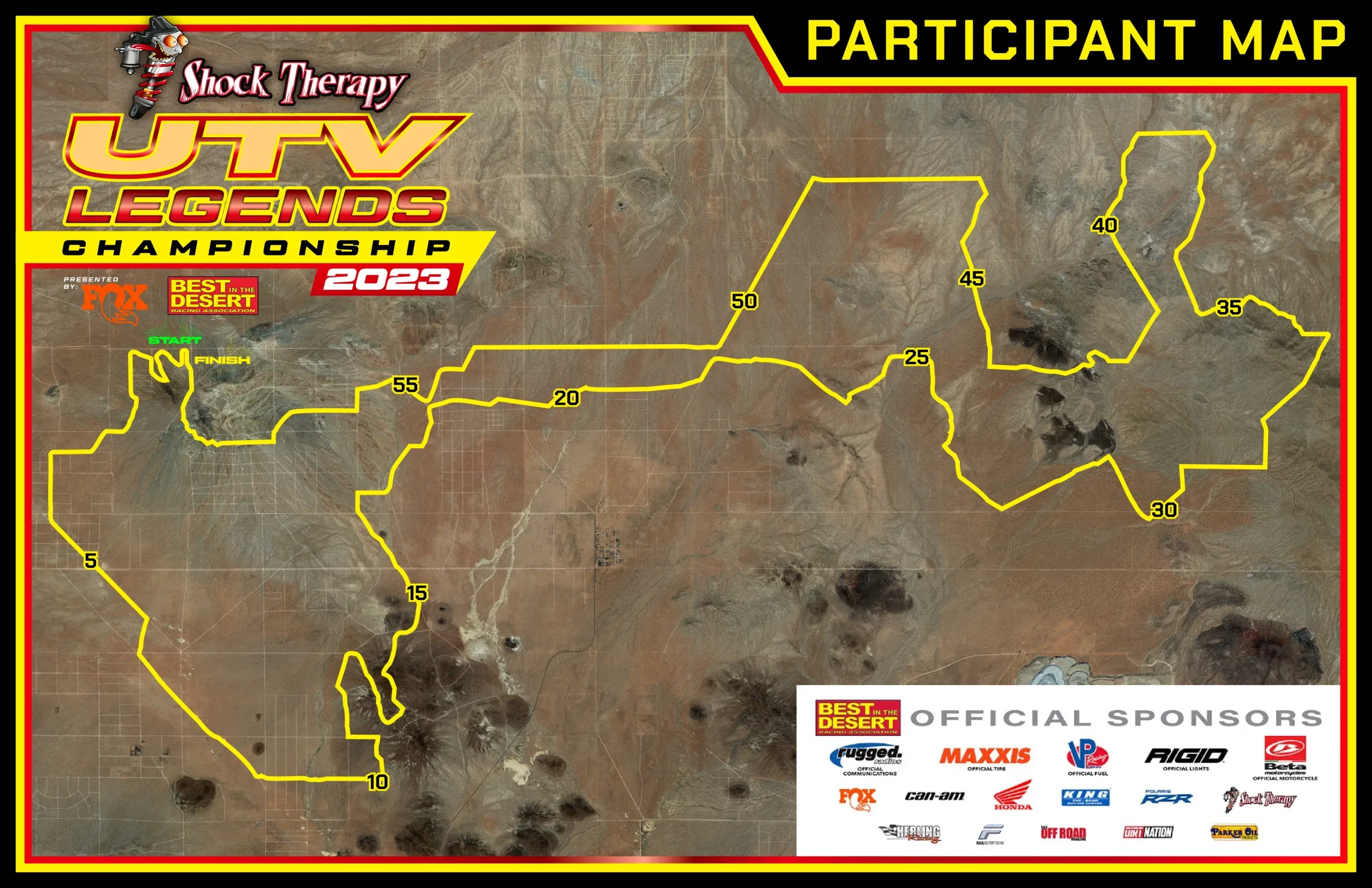 UTV Legends participant map